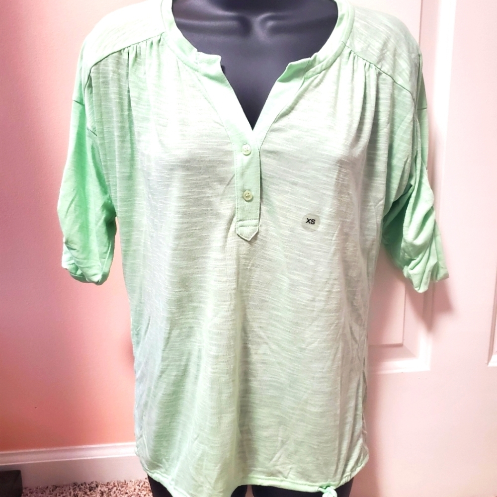 New York & Company Button Up Sleeve Top NWT